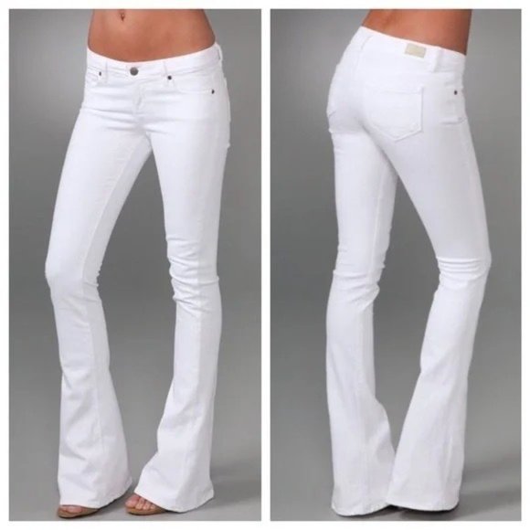 PAIGE Denim - Paige Flare Jeans Lou Lou Tulip White 28